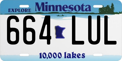 MN license plate 664LUL