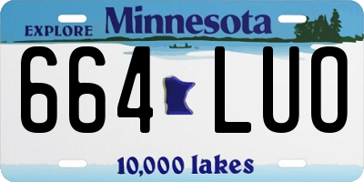 MN license plate 664LUO