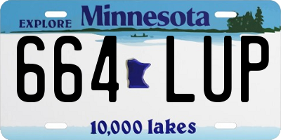 MN license plate 664LUP
