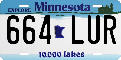 MN license plate 664LUR