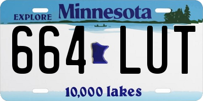 MN license plate 664LUT