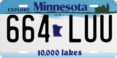 MN license plate 664LUU