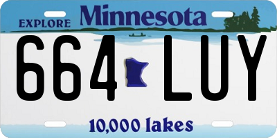 MN license plate 664LUY