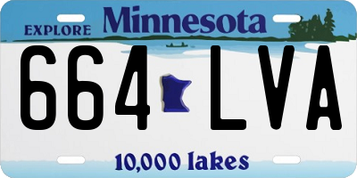 MN license plate 664LVA