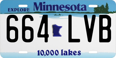 MN license plate 664LVB