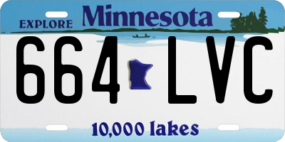 MN license plate 664LVC