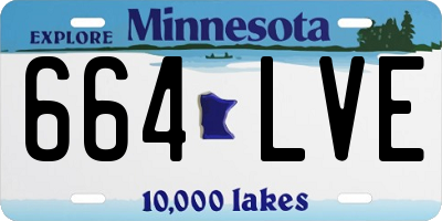 MN license plate 664LVE