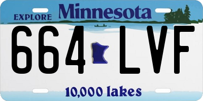 MN license plate 664LVF