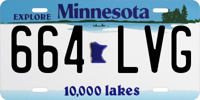 MN license plate 664LVG