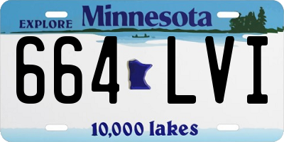 MN license plate 664LVI