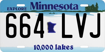 MN license plate 664LVJ