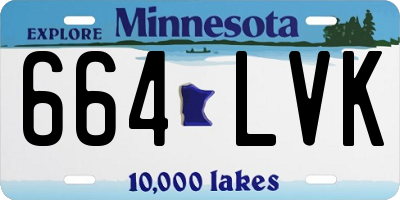 MN license plate 664LVK