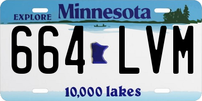 MN license plate 664LVM