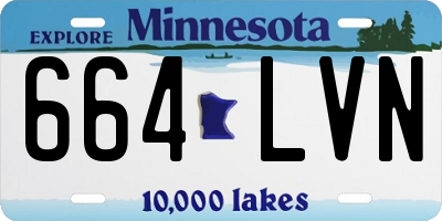 MN license plate 664LVN