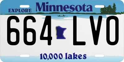MN license plate 664LVO