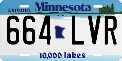 MN license plate 664LVR