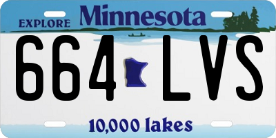 MN license plate 664LVS