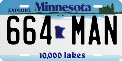 MN license plate 664MAN