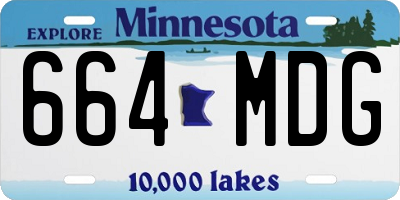 MN license plate 664MDG