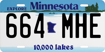 MN license plate 664MHE