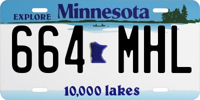MN license plate 664MHL