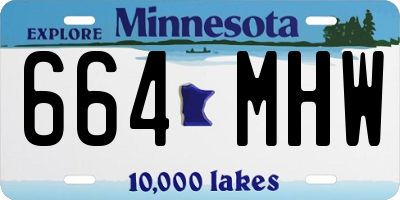 MN license plate 664MHW