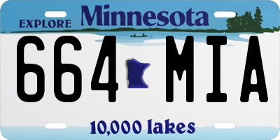 MN license plate 664MIA