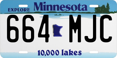 MN license plate 664MJC