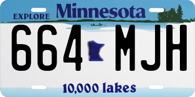 MN license plate 664MJH