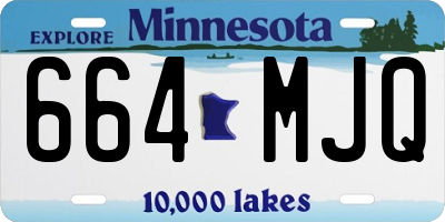 MN license plate 664MJQ