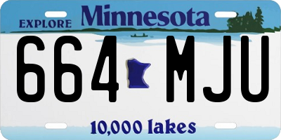 MN license plate 664MJU