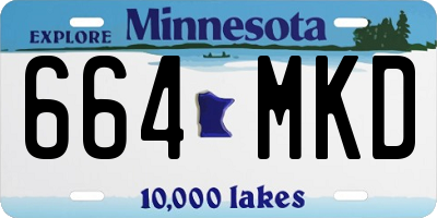 MN license plate 664MKD