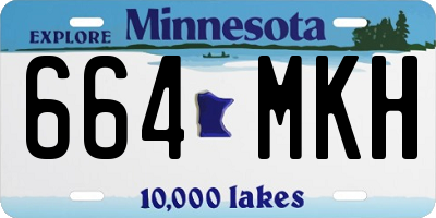MN license plate 664MKH