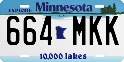 MN license plate 664MKK