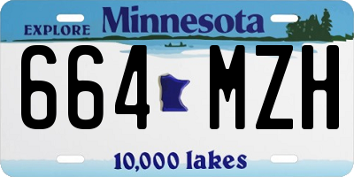 MN license plate 664MZH