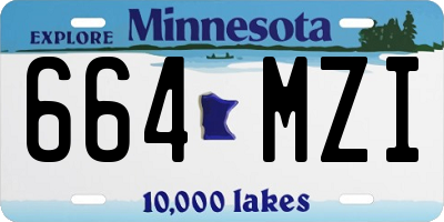 MN license plate 664MZI