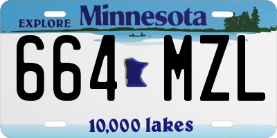 MN license plate 664MZL