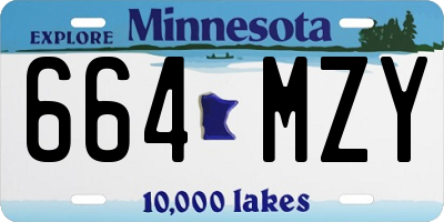 MN license plate 664MZY