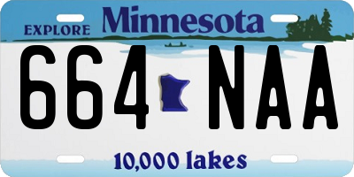 MN license plate 664NAA