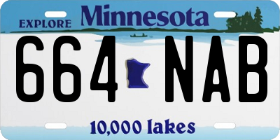 MN license plate 664NAB