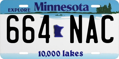 MN license plate 664NAC