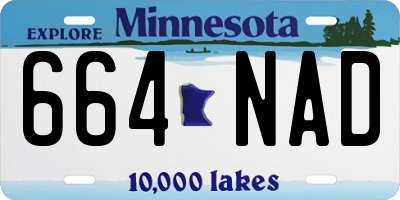 MN license plate 664NAD