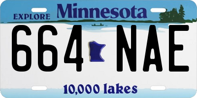 MN license plate 664NAE