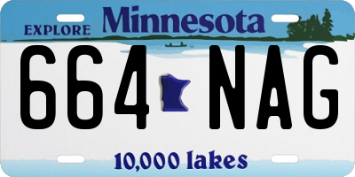 MN license plate 664NAG