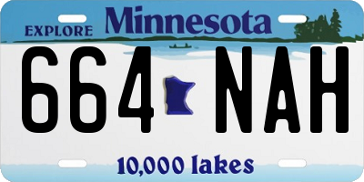 MN license plate 664NAH