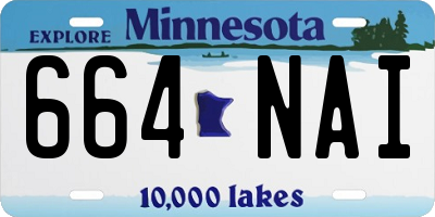 MN license plate 664NAI