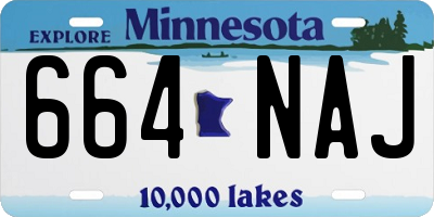 MN license plate 664NAJ