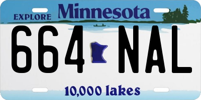 MN license plate 664NAL