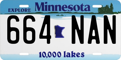 MN license plate 664NAN
