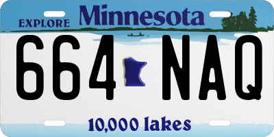 MN license plate 664NAQ